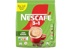 Nescafe 25% Less Sugar 3-In-1 Instant Coffee, 30x15g