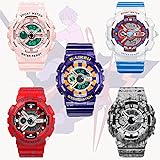 腕時計 クオーツ時計 エヴァンゲリオン グッズ 初号機 綾波レイ アスカ 真希波 渚カヲル watch ウォッチ 発光腕時計 樹脂ストラップ 多機能 耐衝撃性 軽量 防水 人気 学生 大人 男女兼用 誕生日 プレゼント (アスカ)