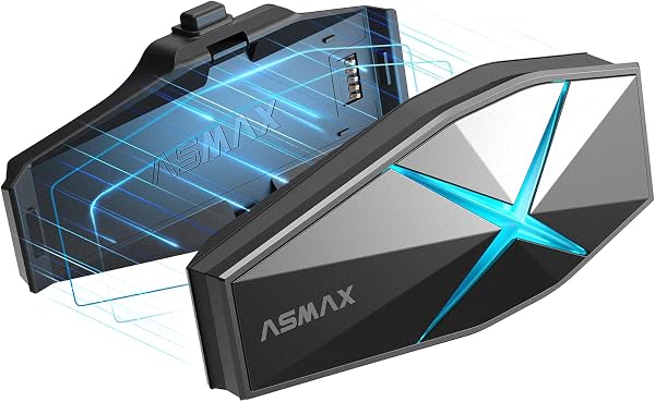 ASMAX F1 バイク インカム 10人同時メッシュ通信可能 Bluetooth5.3 日本語音声制御 他社のバイク用インカムと接続可能 音楽ながら通話 デュアルチップ・オクタコア バイク用通信機器 自動通信回復&音量調整 日本語コマンド&説明書 IP67防水ENC&DSPノイズキャンセル 1台セット - 1