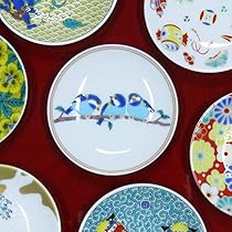 九谷焼 一窯 皿 オシドリ？ 九谷焼 一窯 皿 オシドリ？