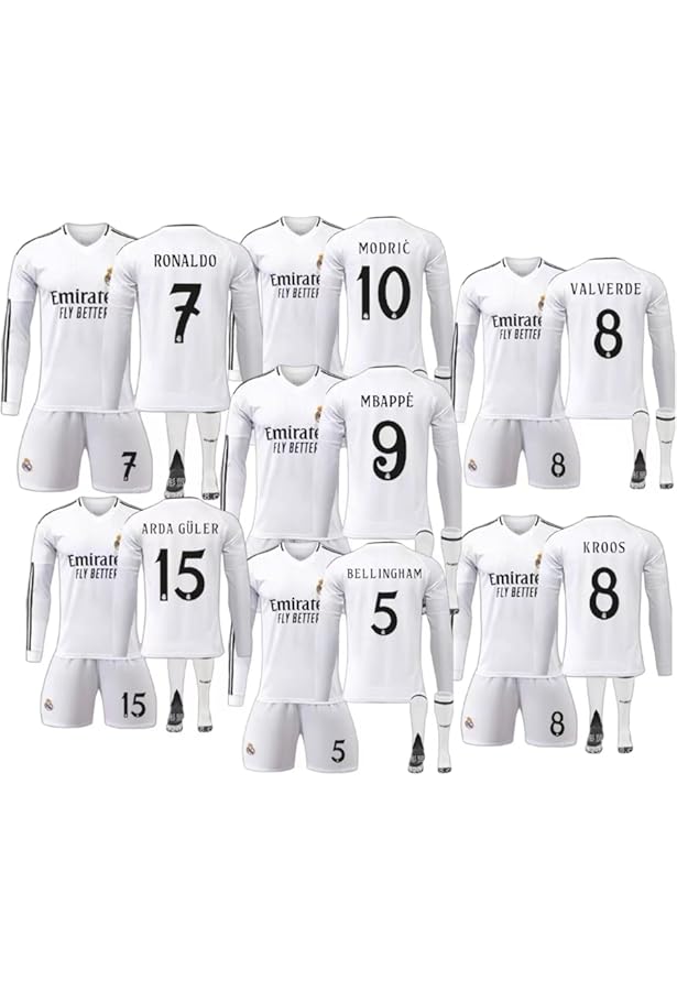 Amazon.co.jp: [HMONES] 長袖サッカー ユニフォーム 24-25 レアル