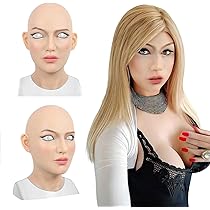 Amazon | リアルなシリコン仮面 フィメールマスク シリコーン女性 