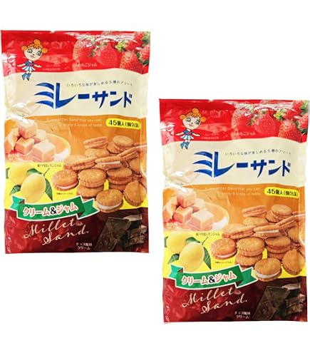 Amazon.co.jp: 5種のアソート ミレーサンド 45個 : 食品・飲料・お酒