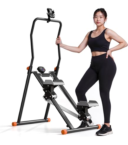 RYGEO 足踏み機昇降足踏み機垂直タラップ機LCDディスプレイ付き荷重150 kg折り畳み可能角度調節高さ調節足踏み式健康足踏み機階段タラッ Amazon | RYGEO 足踏み機昇降足踏み機垂直タラップ機LCDディスプレイ
