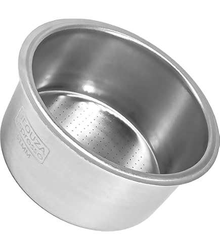 52mm Coffee Portafilter Basket, 2 Cups Double Layer Stainless Steel Pressurized Coffee Filter Basket Bottomless Portafilter Espresso Machines Accessories for Breville Gustino Electrolux 3PCS
