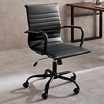 Amazon.co.jp: 萩原 デスクチェア オフィスチェア レザー調 昇降