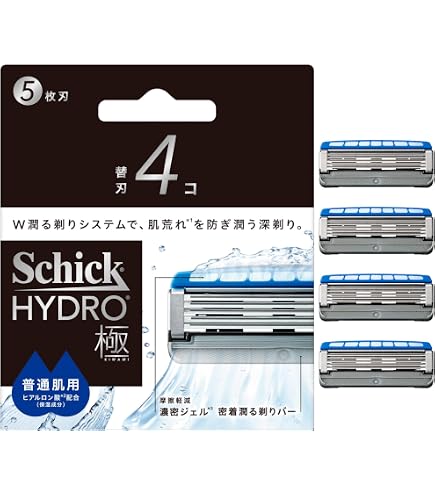 Amazon.co.jp: Schick(シック) ハイドロ極パワー 普通肌 替刃（4コ