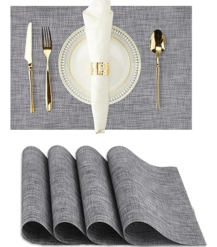 Amazon｜TAMAKI ランチョンマット 4個セット エッジライン ブラック 縦