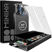 Amazon | MINIKA 【秒で貼り付け】360度 見えないフィルム 用の iPhone