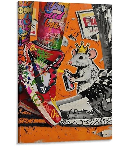 Amazon｜Faicai Art バンクシーグラフィティ ストリートアート ポップ