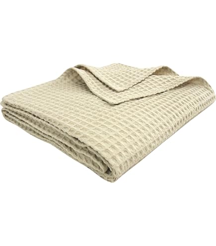 Amazon｜無印良品 綿ワッフル多用布 ベージュ 220×260cm