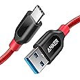 Anker PowerLine+ USB-C & USB-A 3.0 ケーブル (0.9m レッド) Galaxy S10 / S10+ / S9 / S9+、iPad Pro (2018, 11インチ) / iPad Air 5 / MacBook