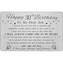 Piccadilly Grußkarte Zum 30. Geburtstag Für Sohn – Mit Aufschrift „To A Very Special Son“ – 25,4 X 17,8 Cm, Grün – Inkl. Umschlag