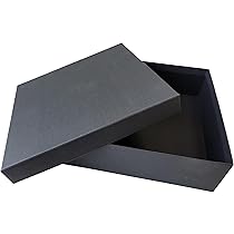Amazon | 黒ストライプ 紙製箱 | ギフトボックス | 文房具