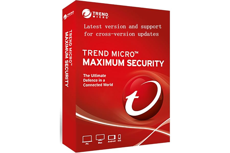 Trend Micro Maximum Security 2023 multi-language for PC, Mac, Android and iOS Product key card Windows 8.1 and 10, 11