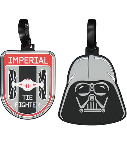 Étiquette De Bagage Star Wars Dark Vader - Cuir Synthétique, Fenêtre Pour Contact, Boucle De Fermeture