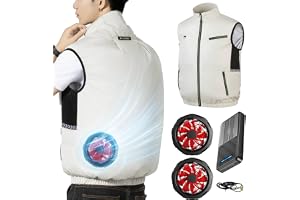 Noraui 2026 Storm Fan & 40,800 mAh Large Capacity Battery, Air Conditioning Work Clothes, Battery Fan Set with Fan, Vest, Work Jacket, Air Conditioning Wear, Cooling Fan, 3 Levels of Air Flow Adjustment, 7.4 V Output, UV Protection, Water Repellent, Unisex