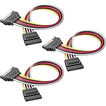 Amazon | Cable Matters 3本セット SATA 電源延長ケーブル - 20cm、15