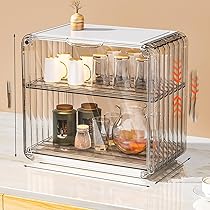 Amazon｜[VANDROUP] 食器棚 防塵 すき間収納 B コップ