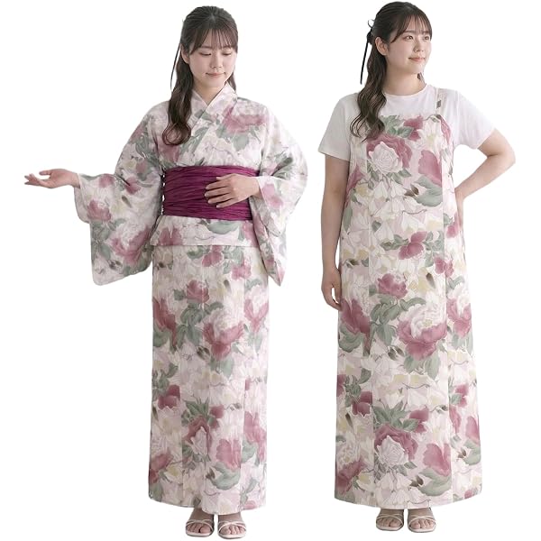 Amazon | 浴衣 レディース セパレート (ワンピース＋上衣＋帯) 3点
