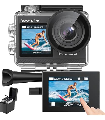 アクションカメラ Amazon | AKASO Brave 7 LE アクションカメラ 4K60FPS 20MP 256GB