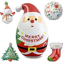 Amazon | クリスマス サンタクロース バルーン 飾り 雪だるま 風船