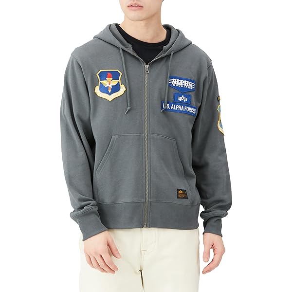 alpha industries スカジャン Amazon.co.jp: Alpha Industries TC1616 Men's Patched Full Zip