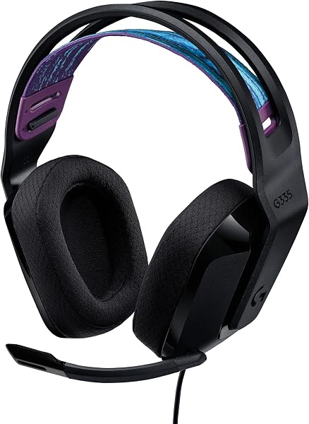 Logicool G ゲーミングヘッドセット G335 ゲーミング ヘッドセット G335BK 軽量 222g 3.5mm 有線 立体音響 ステレオ 2.1ch フリップミュート マイク付き PS5 PS4 PC Switch 2 Xbox スマホ 対応 ヘッドホン ヘッドフォン ブラック 国内正規品 - 1