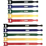 LEDAUT(レダホト) ケーブル結束バンド マジックテープ 結束バンド 5色 80本（15cm×40本＋20cm×40…