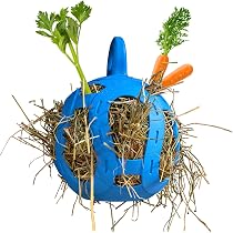 Hay Slow Feeder Fun & Flex Carrot Toy – Hanging Treat Dispenser For Horses, Ponies, Donkeys, Goats