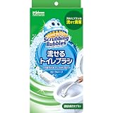 スクラビングバブル (Scrubbing Bubbles) トイレ洗剤 流せるトイレブラシ 本体ハンドル1本+付替用4個