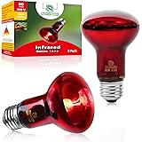 REPTI HOME ヒートグロー 50W 2個 爬虫類 保温電球 赤外線照射スポットランプ 爬虫類赤外線加熱ランプ バスキングライト 亀ライト 赤い光・ UVA 昼夜兼用集光型 爬虫類ライト トカゲ類・亀・カナヘビ等 爬虫類 両生類に最適