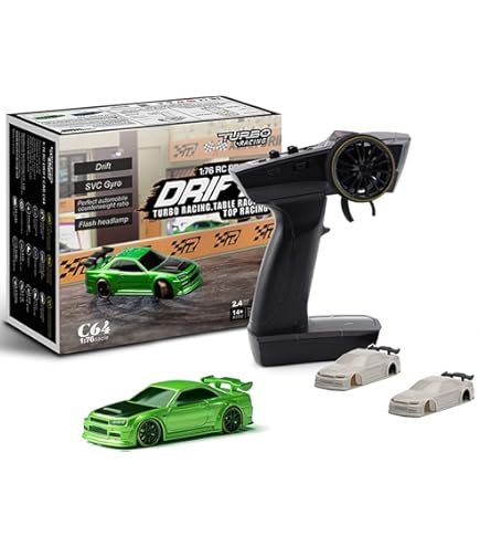 KFPLAN KF20 1/64 2.4G 4WD Drift RC Car Mini Race LED Light Radio Control High-Speed Motor Full Proportional On-Road Racing Vehicle Model Boys Gifts Desktop Toys