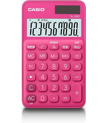 Amazon | カシオ デザイン電卓 手帳タイプ 10桁 SL-Z1000PK-N ピンク