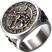 大天使ミカエル　シグネットリング　メンズ　シルバーアクセサリー　【16号】 大天使ミカエル・シルバー護符シグネットリング 【14号】 - メルカリ