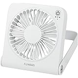 [山善] 扇風機 FUWARI ミニデスクファン PUSHスイッチ 7枚羽根 風量3段階調節 2WAY電源(USB/AC) ホワイト YTS-C50(W) [メーカー保証1年]
