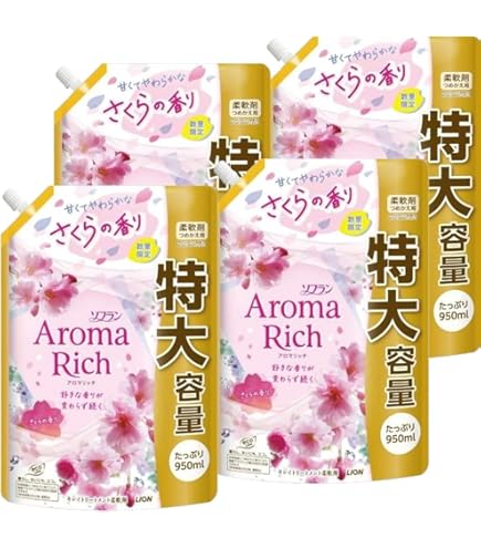 Amazon | 【大容量】ソフラン アロマリッチ さくらの香り 柔軟剤