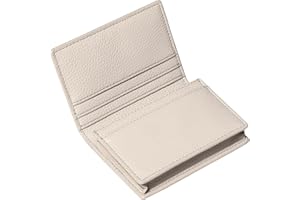 [MORFFEYIA] 名刺入れ レディース PUレザー 選べる6色 大容量40枚収納 多機能 名刺ケース 取り出しやすい ビジネス 贈り物 めいしいれ (ベージュ)