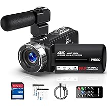 Amazon | ビデオカメラ 4K録画 8000万画素 3.0