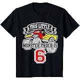 キッズ モンスタートラック6歳の誕生日このリトルモンスタートラック Tシャツ