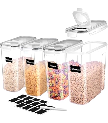 Amazon｜Fengxfa 4L密閉容器 食品保存容器 大容量 プラスチック 密封