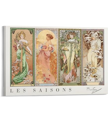 Amazon.co.jp: Alphonse Mucha アルフォンス・ミュシャ 四季変化