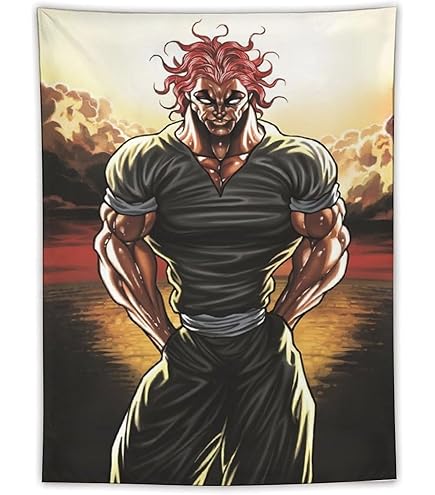 Amazon.co.jp: 範馬 刃牙 格闘 範馬勇次郎 タペストリー 壁掛け 人気