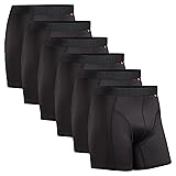 [DANISH ENDURANCE] Sports Trunks 6 Pack XL Black 6-pack