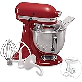 【国内正規輸入品】キッチンエイド Kitchen Aid スタンドミキサー KSM150+4.8Lボウル・フードグラインダー・注入用カバー付き エンパイヤレッド