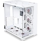 KEDIERS ミドルタワーPCケース ATX RGB 強化ガラス - USB3.0 - リモートコントロール - 冷却システム - エアフロー - ケーブル管理 (White) (C590)