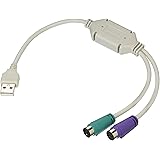 変換名人 PS/2接続キーボードとマウス → USB 変換アダプタ 日本語/英語キーボード用 USB-PS2