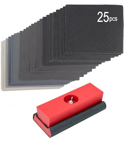 Mini Hand Sanding Blocks For Denibbing & PDR - 12 Pcs In 1500, 2000, 3000 Grit For Auto Paint Care