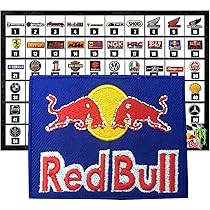 RedBull レッドブル レーシングジャケット 両面刺繍ロゴ 総柄ワッペンXL RedBull レッドブル レーシングジャケット 両面刺繍ロゴ 総柄