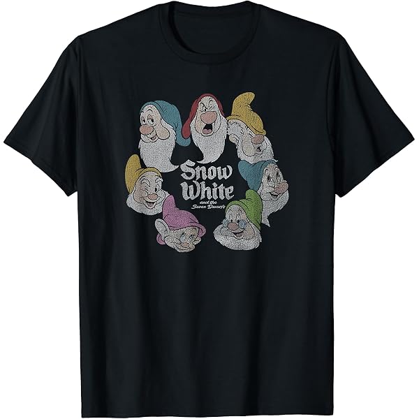 Amazon | ディズニー 白雪姫と七人の小人 グループファン Tシャツ | T